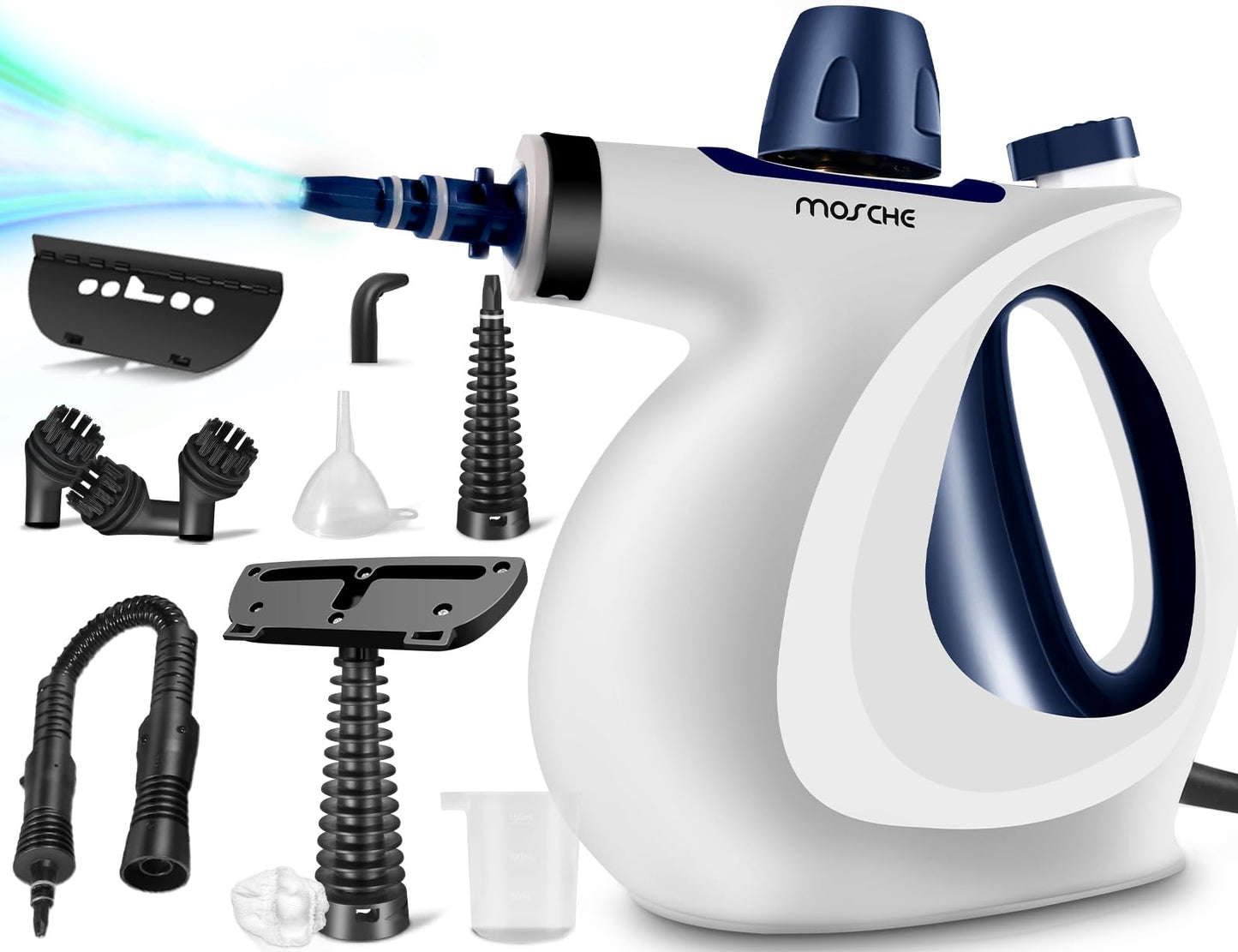 11-Piece Handheld Steam Cleaner for Multiple Surfaces