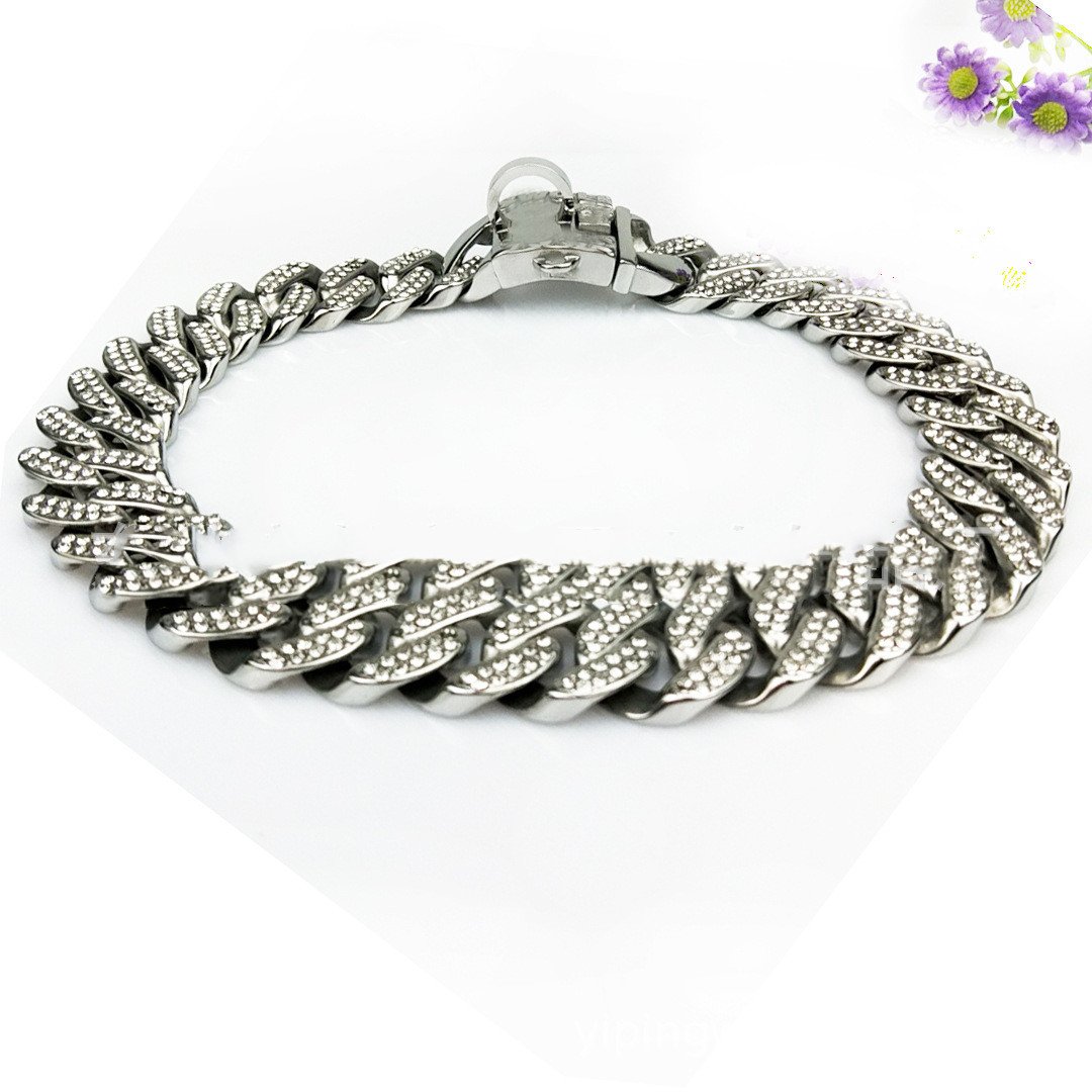 Glam Pup Diamond Mirror Necklace