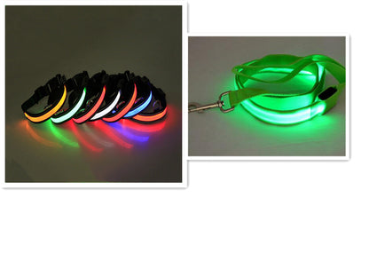 Glowing Dog Leash & Collar Set