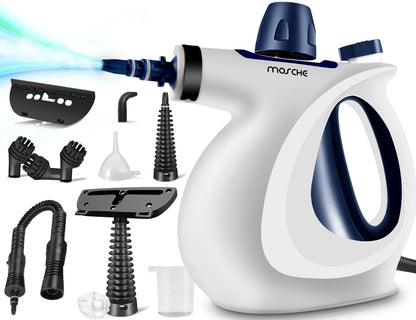 11-Piece Handheld Steam Cleaner for Multiple Surfaces