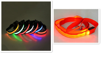 Glowing Dog Leash & Collar Set