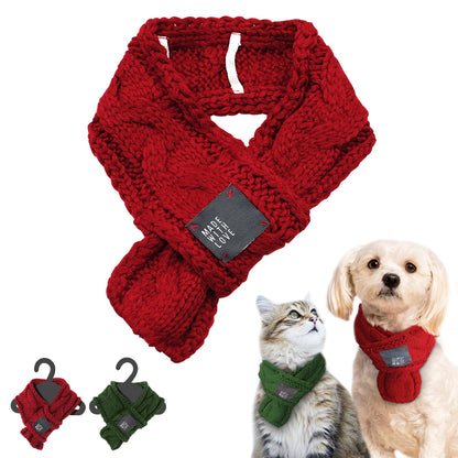 Chic Woolen Pet Scarf