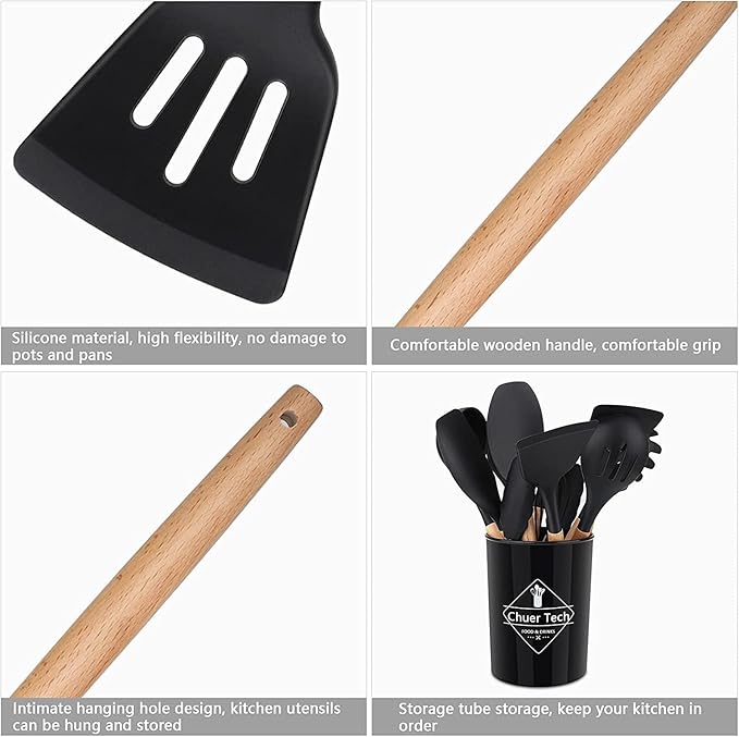Esenciales de cocina de silicona de 14 piezas