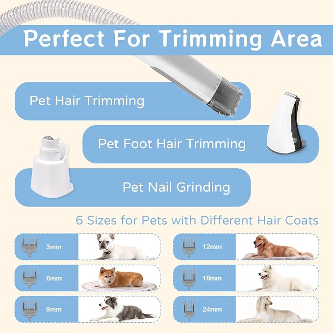 6-in-1 Vacuum Pet Groomer Pro