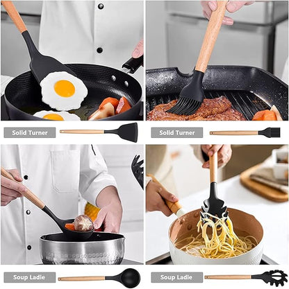 Esenciales de cocina de silicona de 14 piezas