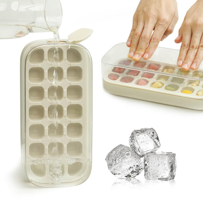 2025 Quick-Fill Ice Tray Set with Lid & Bin