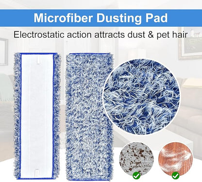 FURCIELOS Paquete de 8 almohadillas de microfibra universales para mopa Bona
