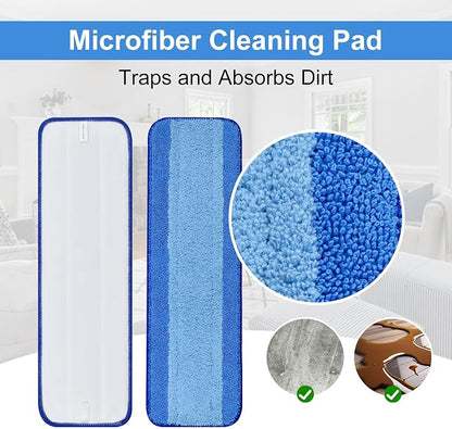 FURCIELOS Paquete de 8 almohadillas de microfibra universales para mopa Bona