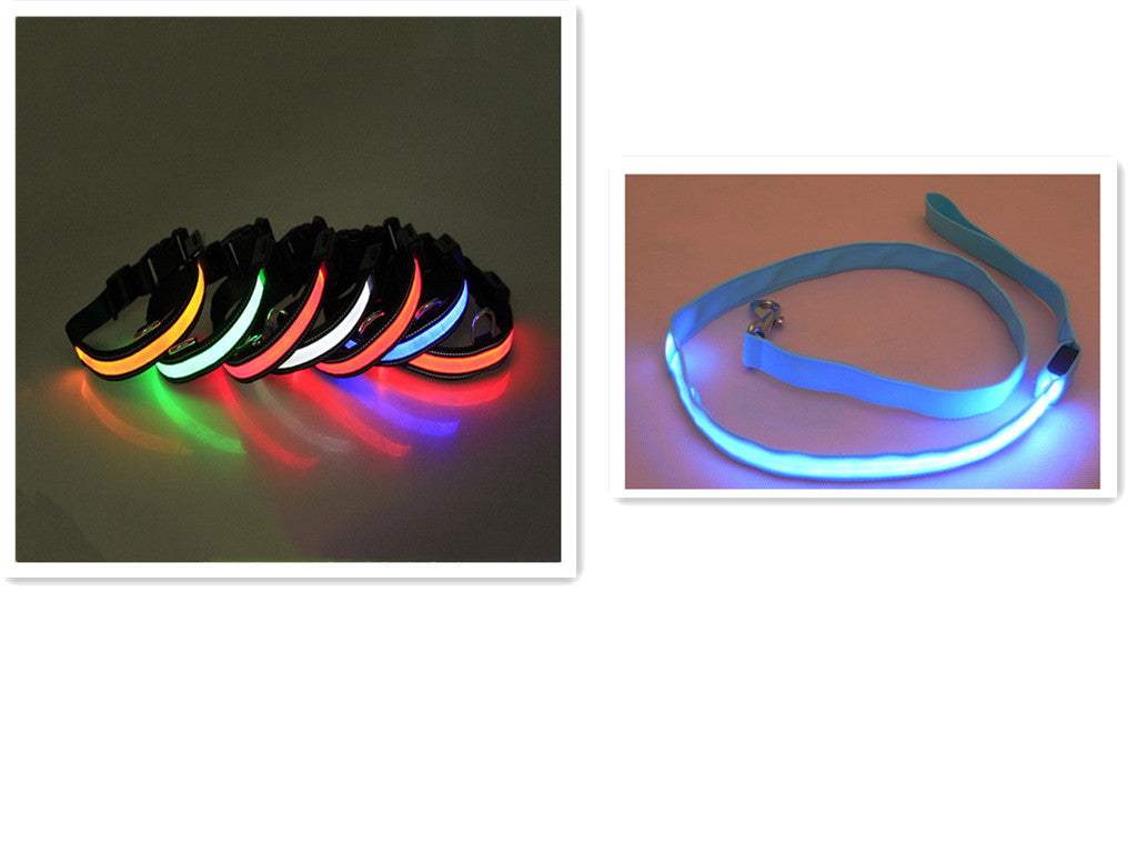 Glowing Dog Leash & Collar Set