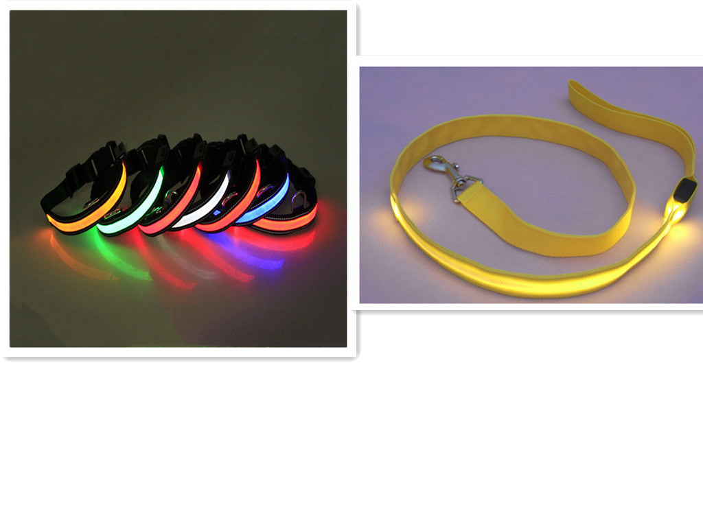 Glowing Dog Leash & Collar Set