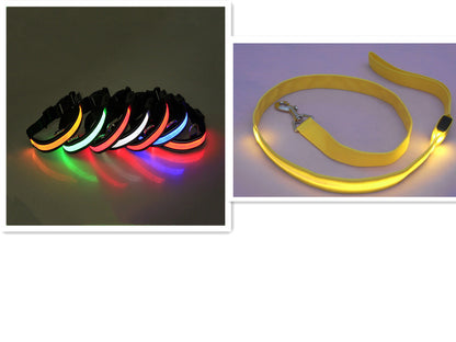 Glowing Dog Leash & Collar Set